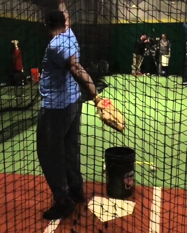 Oakland A's prospect BJ Boyd dabs & catches fastball at the same time