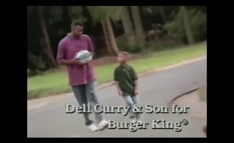 Steph Curry as a child stars in Burger King commercial with father Dell