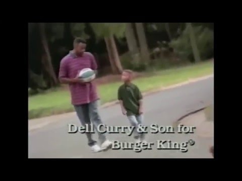 Steph Curry as a child stars in Burger King commercial with father Dell