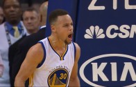 Steph Curry fired up after converting the And-One layup