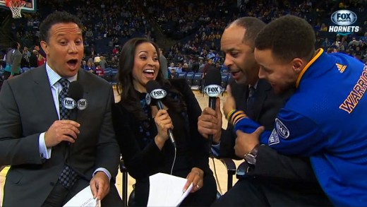 Stephen Curry video bombs dad during pregame