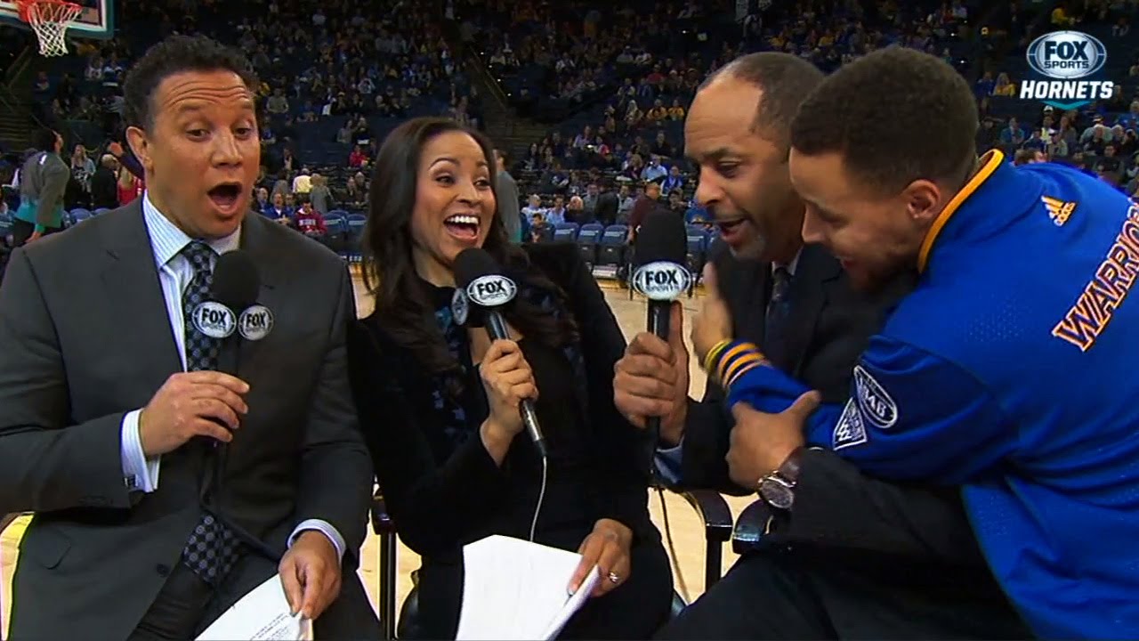 Stephen Curry video bombs dad during pregame