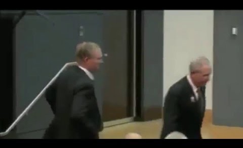 Tom Coughlin blows past Gaints owner John Mara after press conference