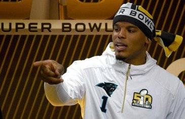 Cam Newton drops a freestyle at SB50 media day