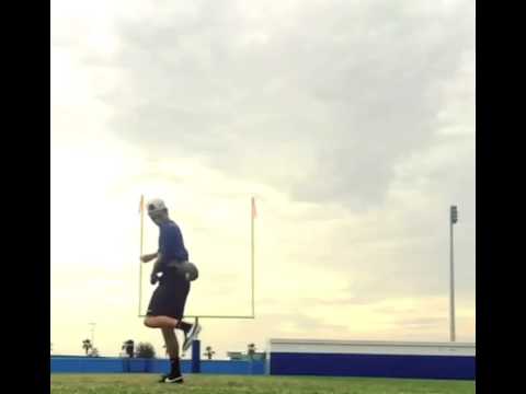 Amazing field goal trick shot by Brandon Sweeney