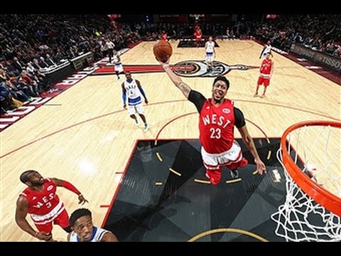 Anthony Davis throw down a major alley-oop slam at All Star