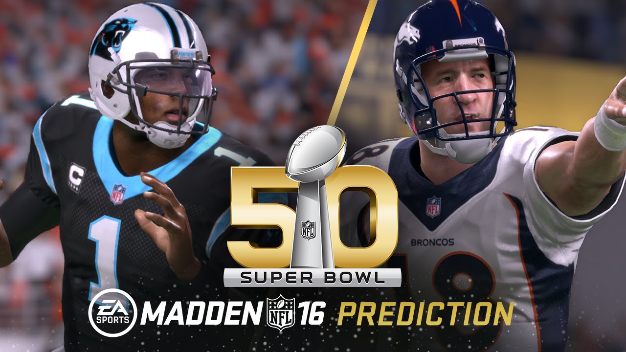 Carolina Panthers win 24-20 in Super Bowl 50 according to Madden