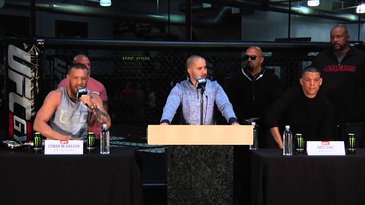 Conor McGregor & Nate Diaz fire shots at each other in press conference