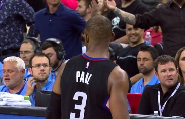DeMarcus Cousins drills Chris Paul in the head with the ball
