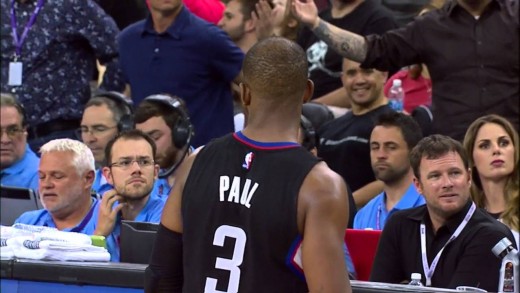 DeMarcus Cousins drills Chris Paul in the head with the ball