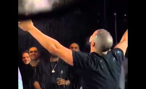 Drake does the LeBron James “Chalk Throw” for Ping Pong match