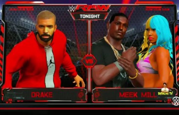 Drake vs. Meek Mill wrestling match in WWE 2K16