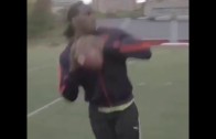 Jamaal Charles throws the ball deep & runs to catch his own throw