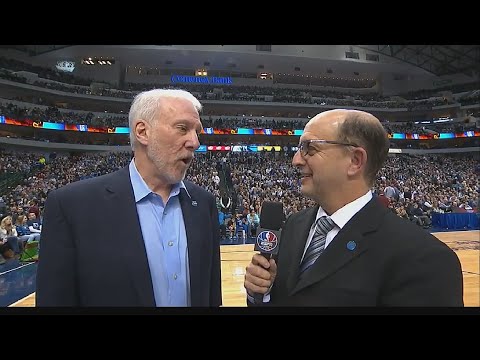 Jeff Van Gundy & Gregg Popovich with a funny exchange