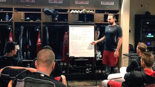 Diamondbacks pitcher Josh Collmenter teaches physics to the boys