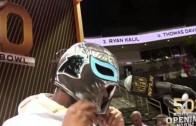 Josh Norman wore a Panthers ‘Nacho Libre’ mask at SB50 media day