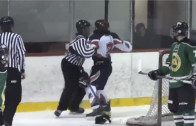 Hockey player arrested on the ice for spitting at ref