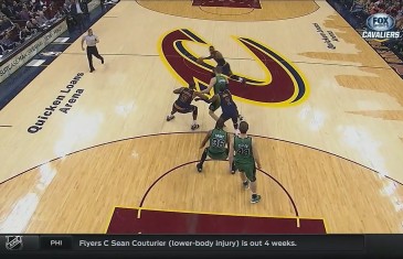 Kyrie Irving & Tristan Thompson with “the wedge” defense