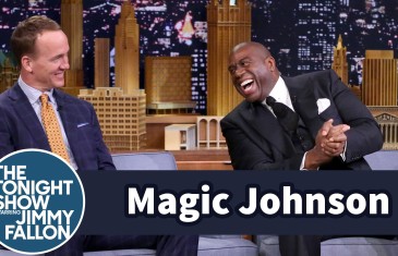 Magic Johnson pressures Peyton Manning to play for the L.A. Rams
