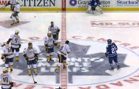 Maple Leafs & Predators get into it during warmups