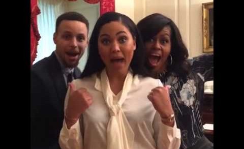 Stephen Curry, Ayesha Curry & Michelle Obama sing & dance