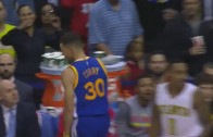Stephen Curry shimmies in the faces of the Atlanta Hawks