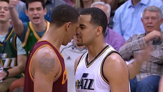 Channing Frye head butts Trey Lyles