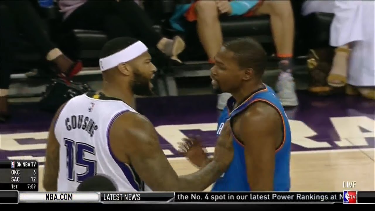 DeMarcus Cousins & Kevin Durant get into it