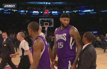 DeMarcus Cousins shoves MSG security guard