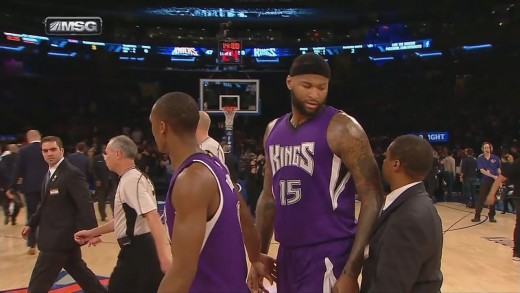 DeMarcus Cousins shoves MSG security guard