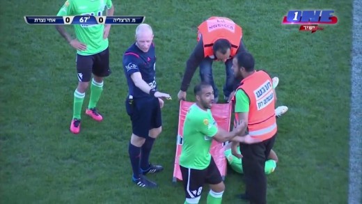 How not to carry a stretcher off of a soccer field