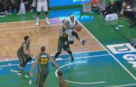Isaiah Thomas with an incredible no look alley oop finish