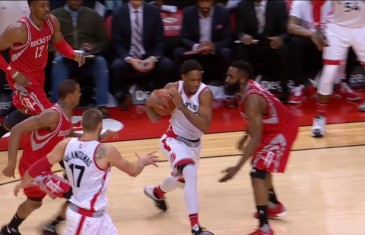 James Harden with pathetic defense vs. the Raptors