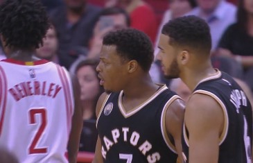 Kyle Lowry ejected by Patrick Beverley complaining?