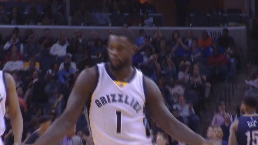 Lance Stephenson does the shimmy after shake & bake move