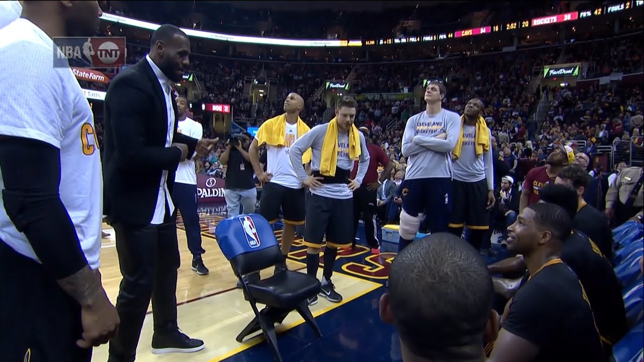 LeBron James was literally coaching the Cavs last night