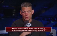Nate Diaz backstage interview after losing to Conor McGregor