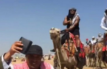 Marshawn Lynch enjoying life in Egypt by riding a camel