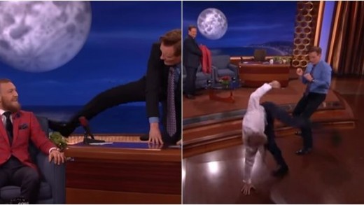 Conor McGregor scares Conan with his capoeira kick