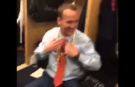 Peyton Manning hitting the dab with Emmanuel Sander’s chains