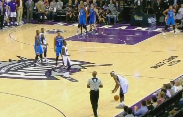 Rajon Rondo refuses to pick up the ball from a ref