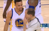 Stephen Curry gets T’d up for block foul call