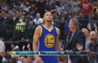 Stephen Curry hits the buzzer beater 3 pointer from deep
