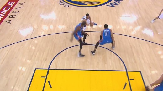 Stephen Curry shakes up Kevin Durant