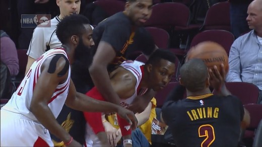 Tristan Thompson tried to put Dwight Howard in a head lock