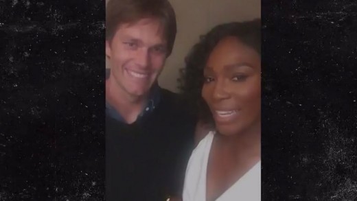 Serena Williams has a fan girl moment when meeting Tom Brady