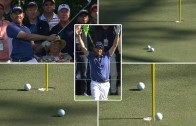 Louis Oosthuizen’s shot hits ball to complete absolutely insane hole in one