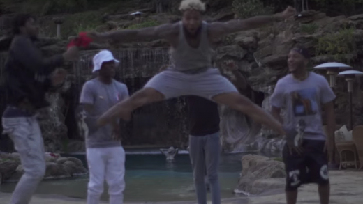 Odell Beckham JR breaks out a full dance routine in Drake’s backyard