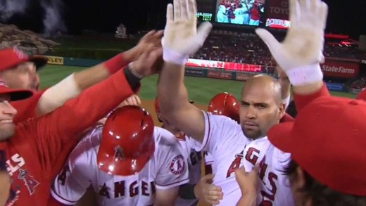 Angels walk off on Albert Pujols bottom 9th blasted hit