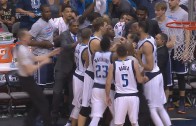 Anthony Morrow starts a scuffle with the Mavs from the bench
